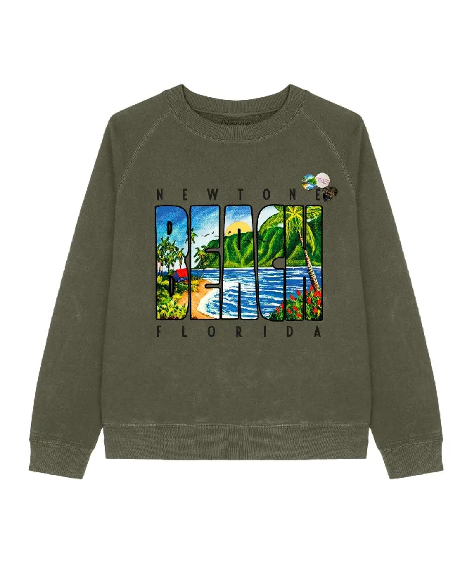 Sweatshirt egger kaki ""BEACH""