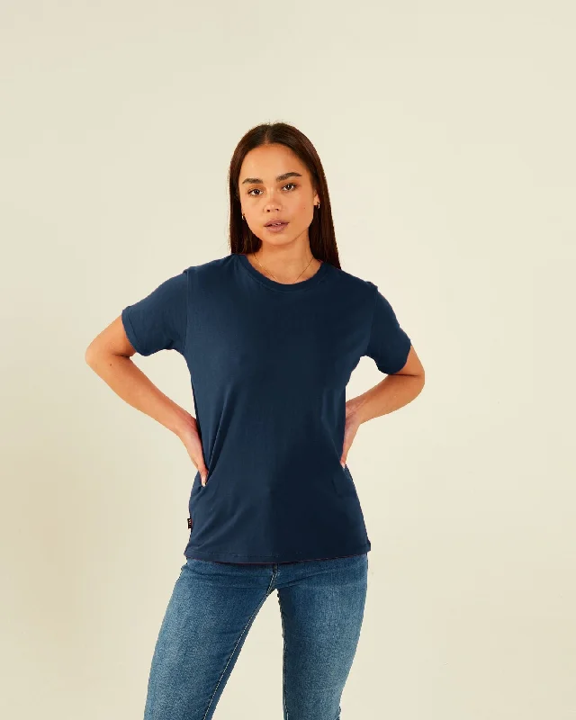 Jada Basic O Neck Blue Navy