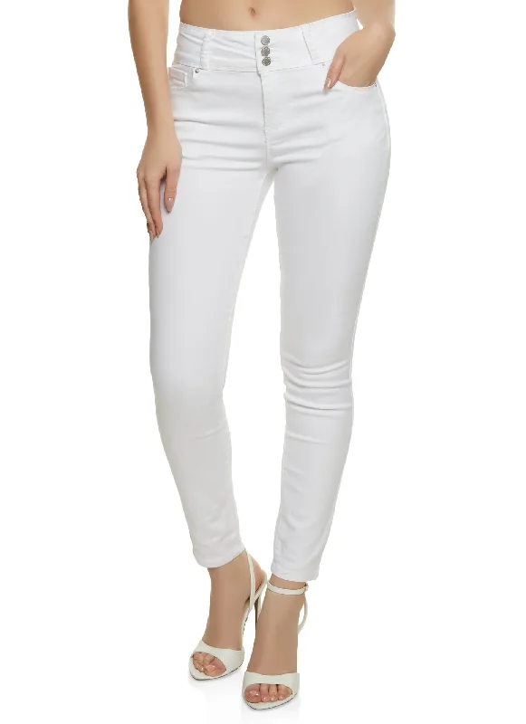 WAX 3 Button Skinny Jeans