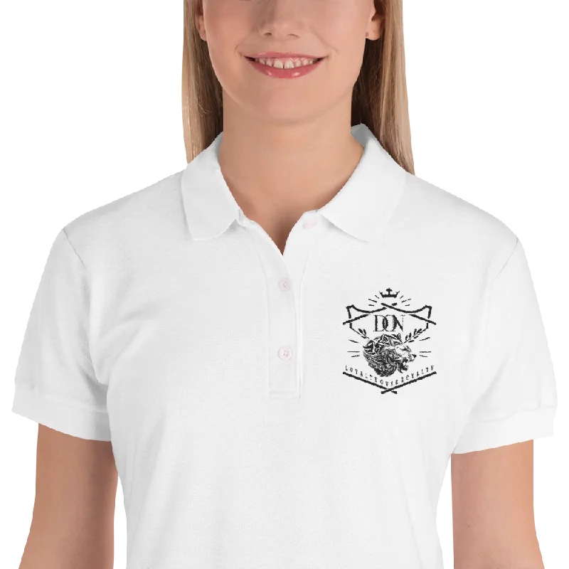 Women's Embroidered Loyalty Over Royalty Polo-shirt