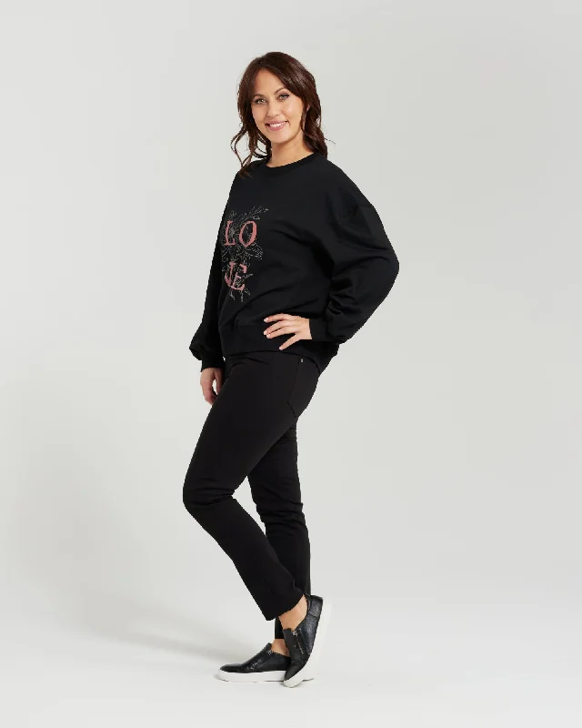 Zafina Nyla Sweatshirt - Black Floral