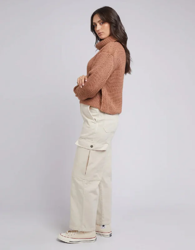 ALL ABOUT EVE ELODIE ROLL NECK KNIT TAN