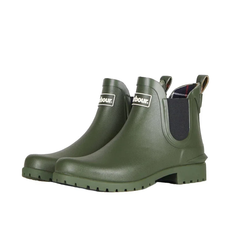 Barbour Ladies Wilton Wellington Boots - Olive