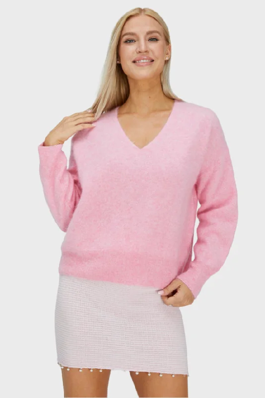 V-Neck Brushed Cashmere Sweater