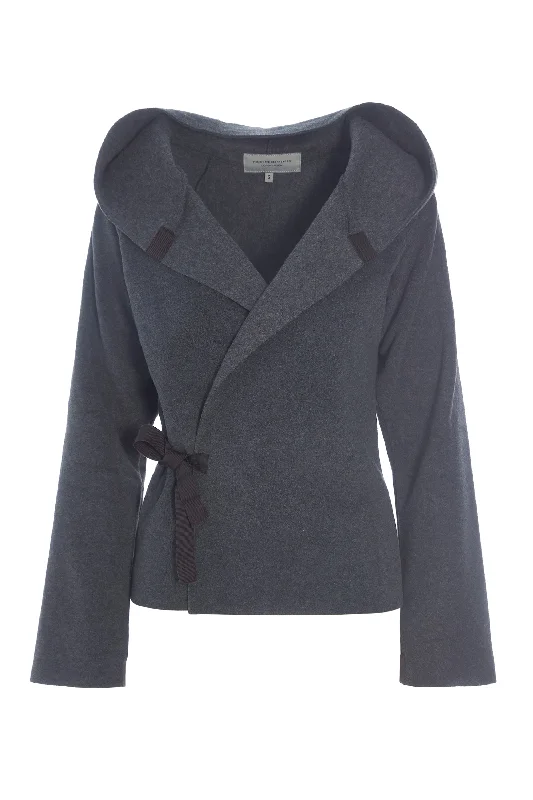 CLASSIC FLEECE WRAP CARDIGAN - 1009 - GREY