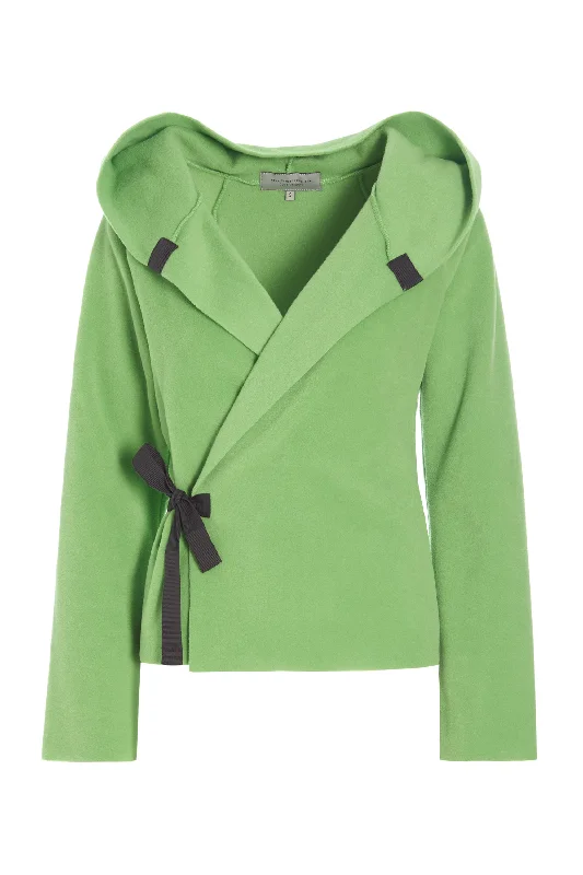 CLASSIC FLEECE WRAP CARDIGAN - 1009 - JUICY GREEN