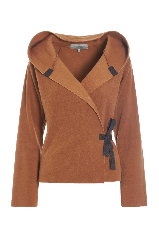 CLASSIC FLEECE WRAP CARDIGAN - 1009 - RUST