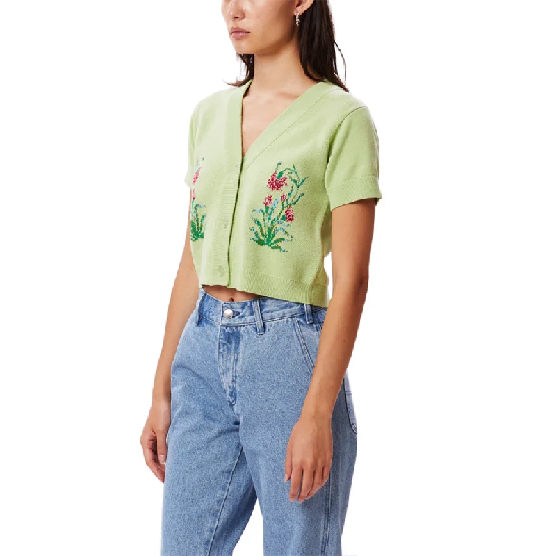 OBEY POPPY CROPPED CARDIGAN // ALOE GEL