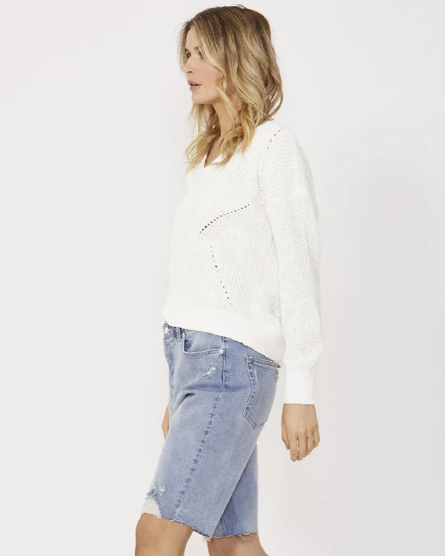 SASS POPPY KNIT WHITE