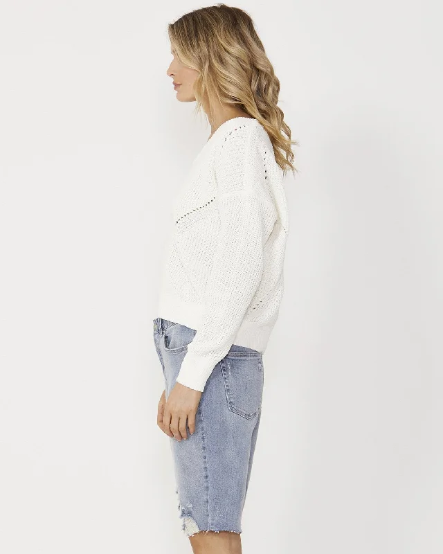 SASS POPPY KNIT WHITE