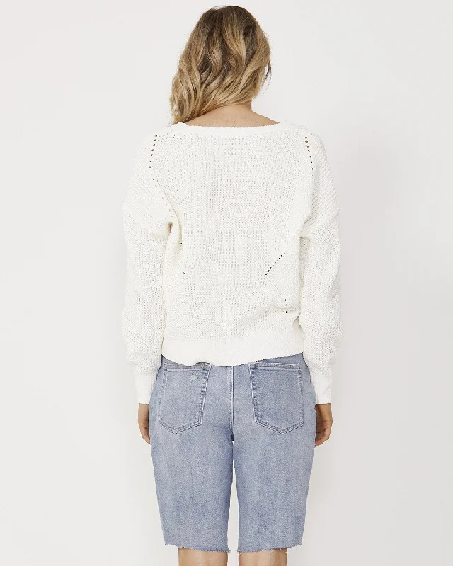 SASS POPPY KNIT WHITE