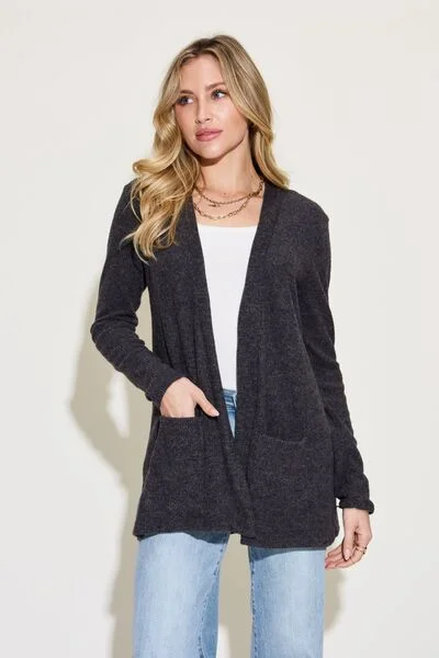 Open Front Long Sleeve Cardigan